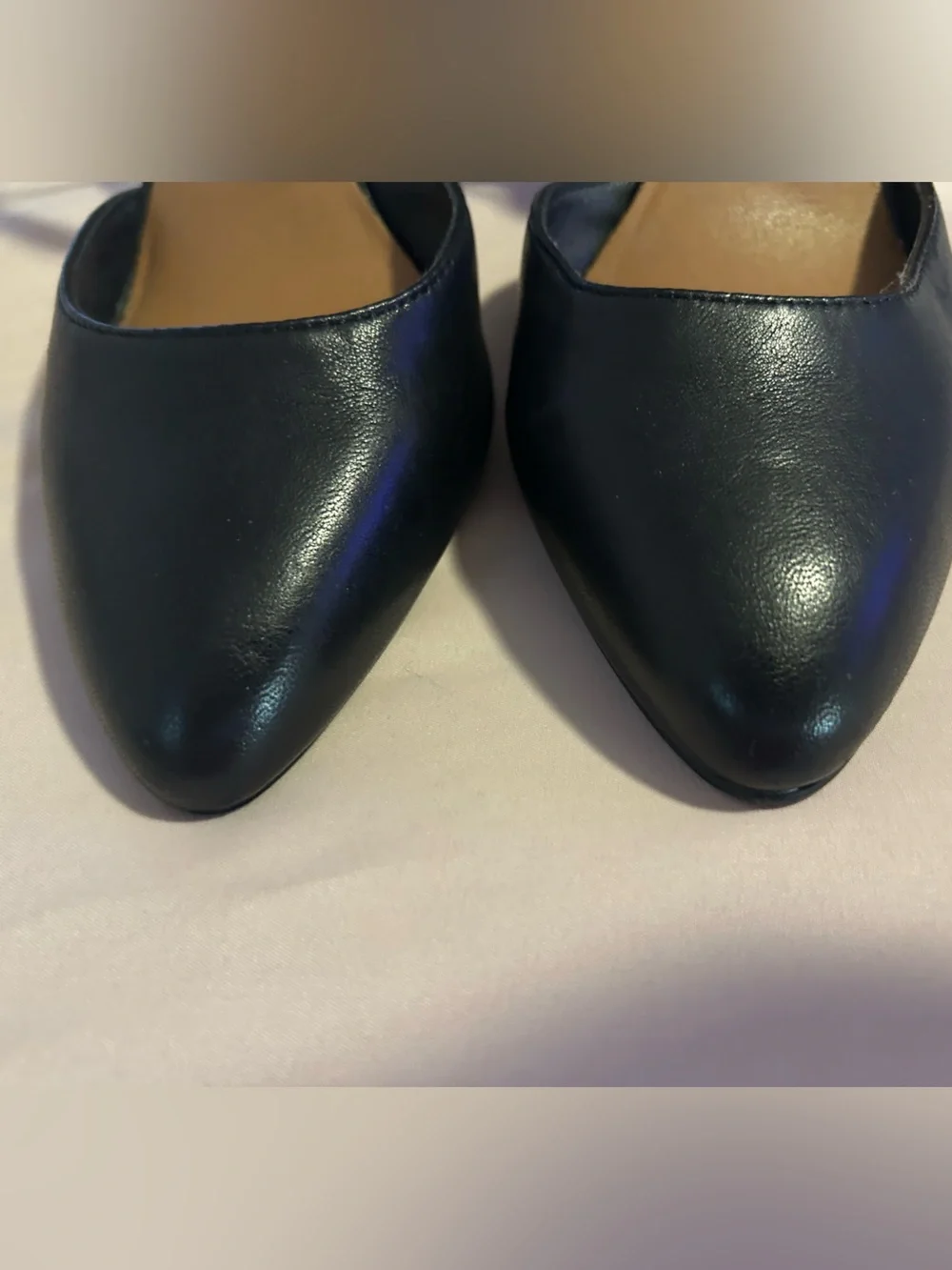 Lucky Brand Black Pointed Toe Braided Ankle Strap Heels